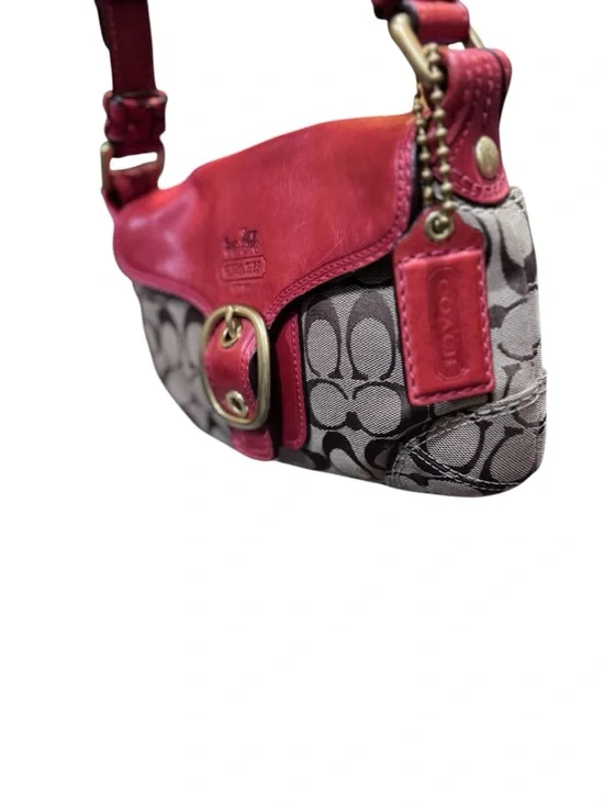 Coach Bleecker Signature Buckle Flap Bag Hobo - Picture 5 of 16